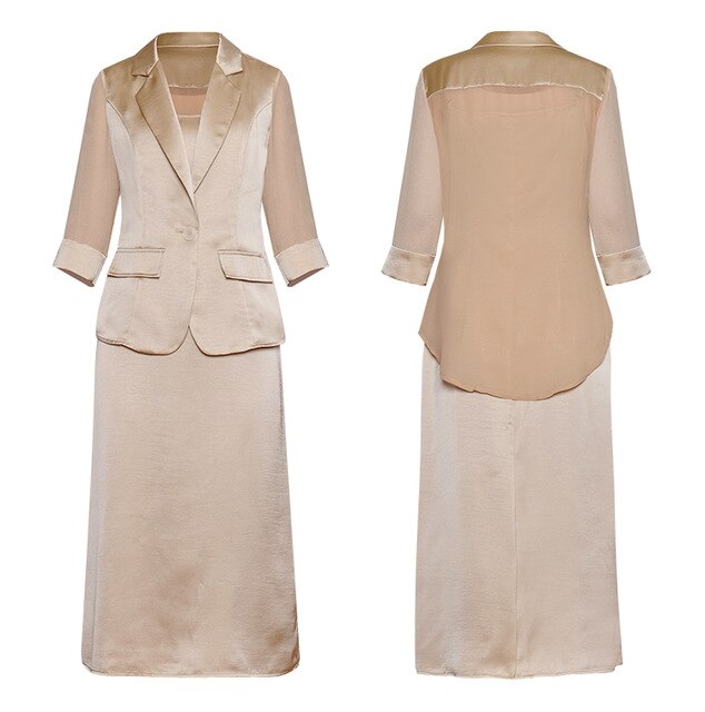 Dress Suits Women Two Piece Sets Blazer Suit Jacket Elegant Ladies Office Wear Runway Designer High Quality Work Formal Clothing