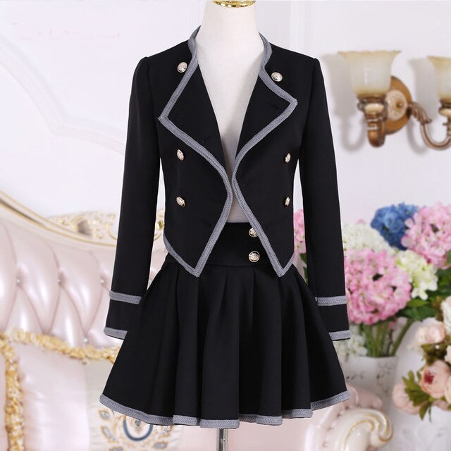 2020 Spring And Autumn British Suit Skirt Women Suit Two-Piece Female  New Temperament Dress Lady Clothings