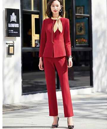 Black Red Formal Skirt Suits Women Business Work Jacket  Set Fashion Blazer Office Lady OL Female Clothing Sleeve 2 Piece Set