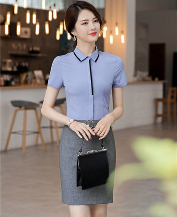 Two Piece Sets With Skirt and Blouses For Business Women Work Wear Suits Formal OL Styles Office 2019 Spring Summer Clothing Set